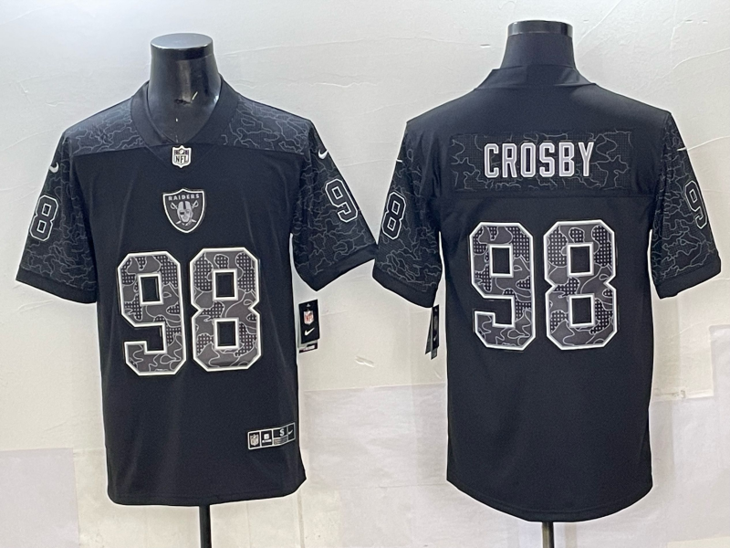Men Oakland Raiders 98 Crosby black Nike 2025 Limited NFL Jersey 032